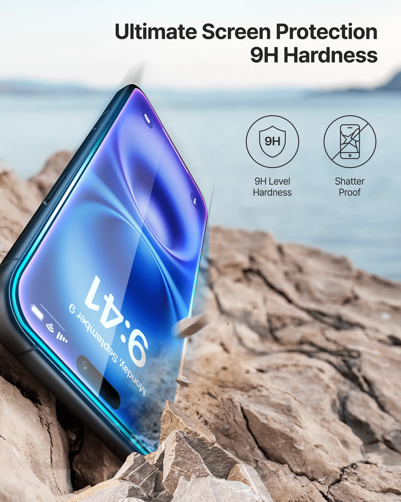 Korean Whitestone UV Dome Glass for Apple Iphone 18 Pro Max (6.9 inch) Screen Protector with UV Light [2 Pack Glass]